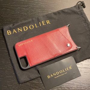 Bandolier Lucy Crimson and Silver    iPhone 8/7/6.